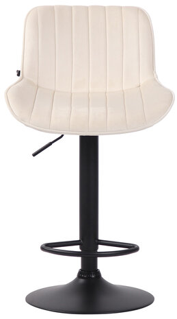 Set van 2 Barkrukken Lintine Fluweel Creme,zwart