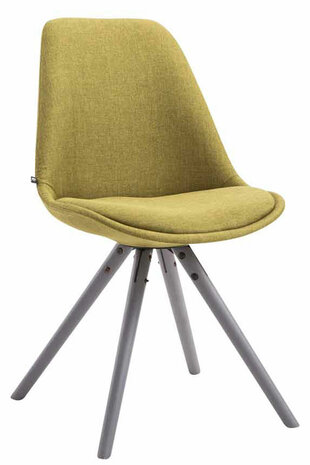 Set van 4 eetkamerstoelen Teulouso stof rond groen,grijs, Groen