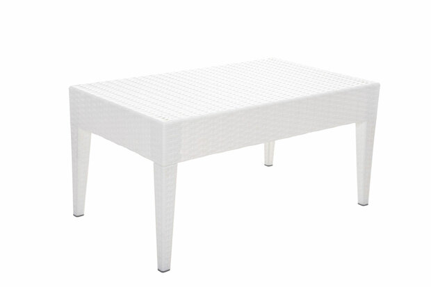 Lounge Tafel Meime 92 x 45 cm wit,90 x 50 cm, Wit