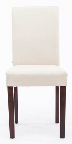 Set van 4 Eetkamerstoel Ani Stof Creme,cappuccino