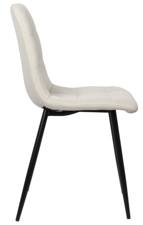 Set van 2 eetkamerstoelen Teldi Creme,Stof