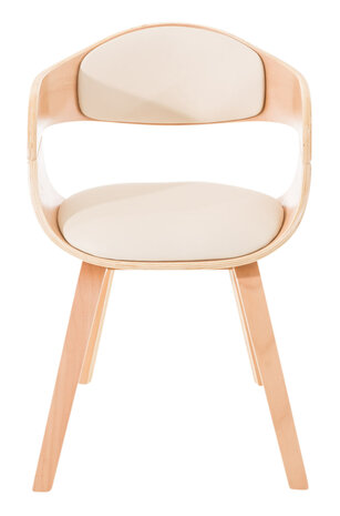 Set van 2 Kongstin Stoelen Kunstleer natura/Creme