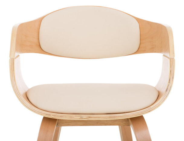 Set van 2 Kongstin Stoelen Kunstleer natura/Creme