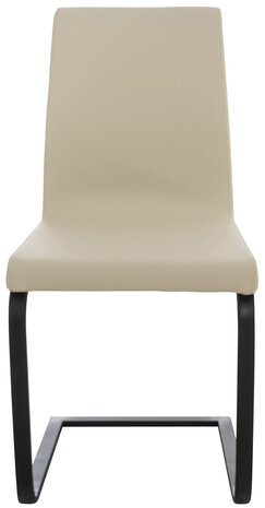 Set van 2 eetkamerstoelen Billia Creme,Kunstleer