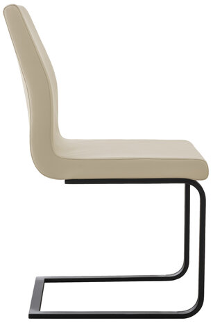 Set van 2 eetkamerstoelen Billia Creme,Kunstleer