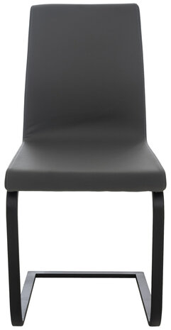 Set van 2 eetkamerstoelen Billia grijs,Kunstleer, Grijs