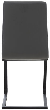 Set van 2 eetkamerstoelen Billia grijs,Kunstleer, Grijs