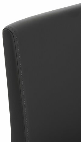 Set van 2 eetkamerstoelen Billia grijs,Kunstleer, Grijs