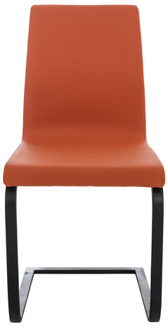 Set van 2 eetkamerstoelen Billia oranje,Kunstleer, Oranje