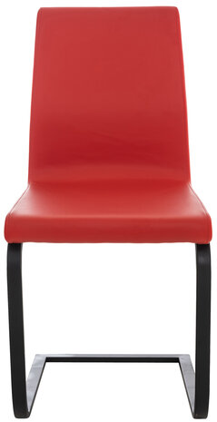 Set van 2 eetkamerstoelen Billia rood,Kunstleer, Rood