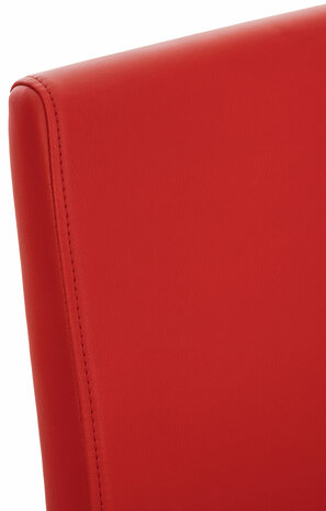 Set van 2 eetkamerstoelen Billia rood,Kunstleer, Rood