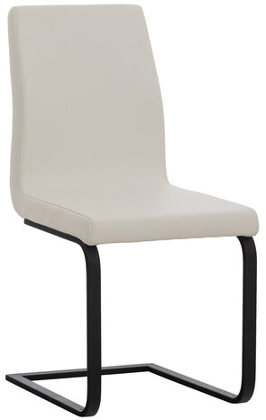 Set van 2 eetkamerstoelen Billia wit,Kunstleer, Wit