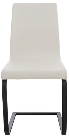 Set van 2 eetkamerstoelen Billia wit,Kunstleer, Wit