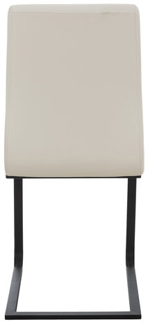 Set van 2 eetkamerstoelen Billia wit,Kunstleer, Wit