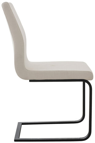 Set van 2 eetkamerstoelen Billia wit,Stof, Wit