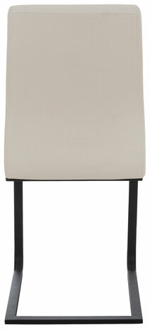 Set van 2 eetkamerstoelen Billia wit,Stof, Wit