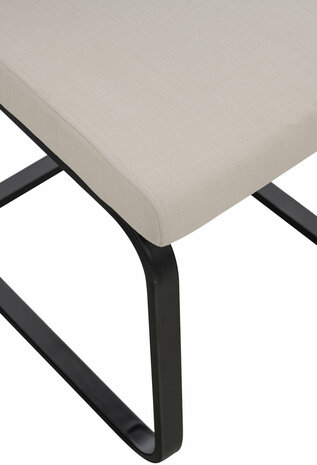 Set van 2 eetkamerstoelen Billia wit,Stof, Wit