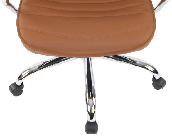 Bureaustoel Roka Echt Leder licht bruin, Bruin