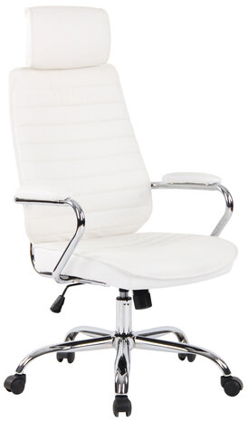 Bureaustoel Roka Echt Leder wit, Wit