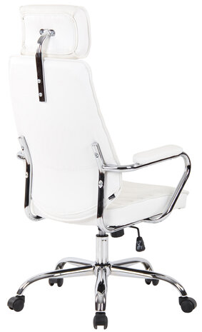 Bureaustoel Roka Echt Leder wit, Wit