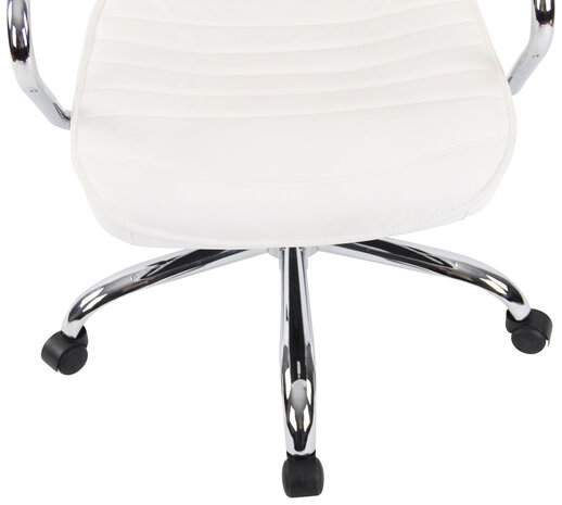 Bureaustoel Roka Echt Leder wit, Wit