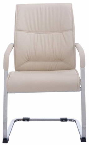 Set van 2 Eetkamerstoelen XXL Anubis Kunstleer Creme
