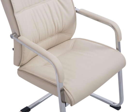 Set van 2 Eetkamerstoelen XXL Anubis Kunstleer Creme