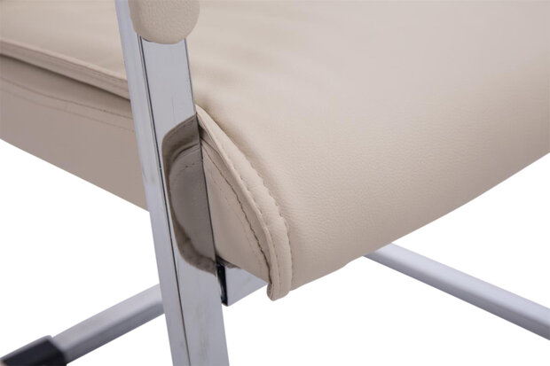 Set van 2 Eetkamerstoelen XXL Anubis Kunstleer Creme