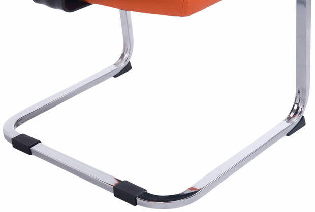 Set van 2 Eetkamerstoelen XXL Anubis Kunstleer oranje, Oranje