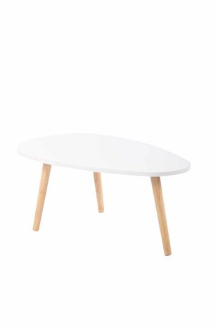 Bijzettafel Herning wit,90 cm, Wit