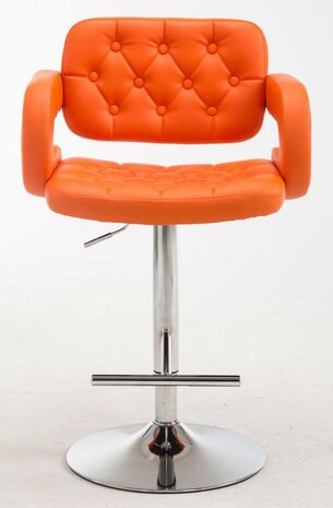 Set van 2 barkrukken Diblun Kunstleer oranje, Oranje
