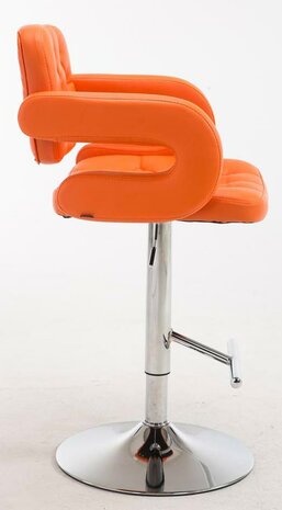 Set van 2 barkrukken Diblun Kunstleer oranje, Oranje