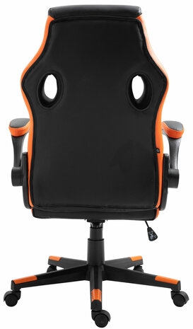 Bureaustoel Imos Kunstleer zwart/oranje, Zwart