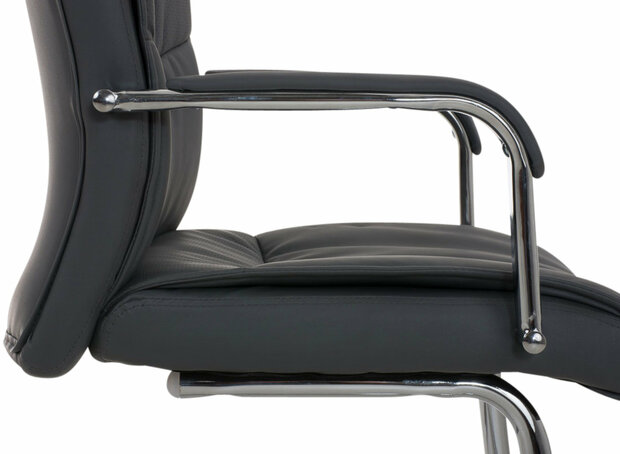 Set van 2 Cora eetkamerstoelen - Kunstleer grijs, Grijs