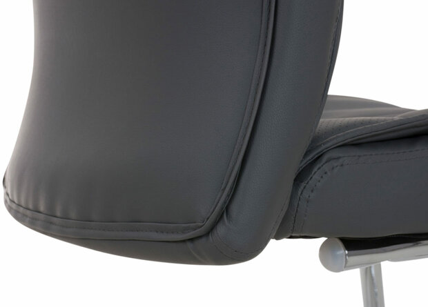 Set van 2 Cora eetkamerstoelen - Kunstleer grijs, Grijs