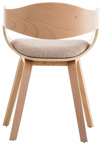 Set van 2 Kongstin eetkamerstoelen Stof natura/Creme,natura