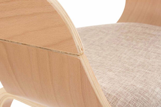 Set van 2 Kongstin eetkamerstoelen Stof natura/Creme,natura