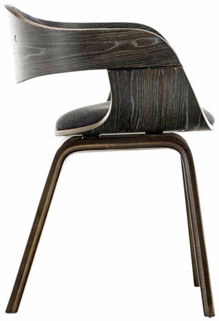 Set van 2 Kongstin eetkamerstoelen Stof grijs/donkergrijs,grijs, Grijs