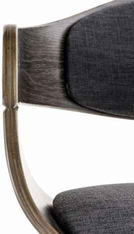 Set van 2 Kongstin eetkamerstoelen Stof grijs/donkergrijs,grijs, Grijs