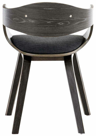 Set van 2 Kongstin eetkamerstoelen Stof grijs/donkergrijs,grijs, Grijs