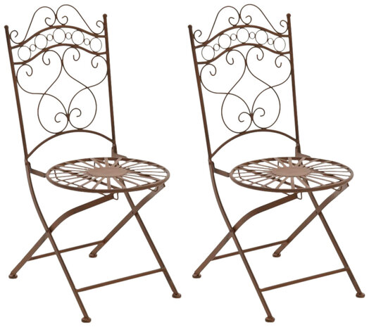 Set van 2 Andri Klapstoelen antiek bruin, Bruin