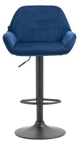 Barkruk Brigi fluweel Blauww,zwart
