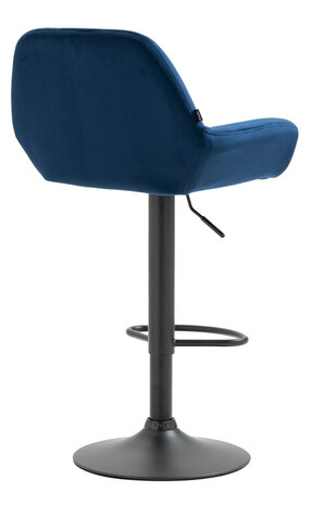 Barkruk Brigi fluweel Blauww,zwart
