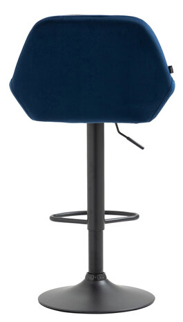 Barkruk Brigi fluweel Blauww,zwart