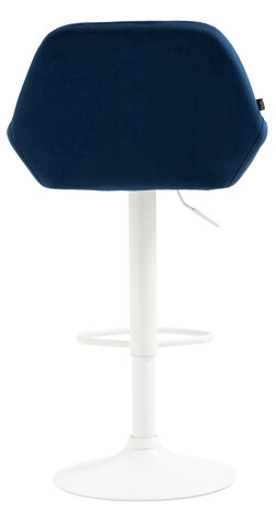 Barkruk Brigi fluweel Blauww,wit