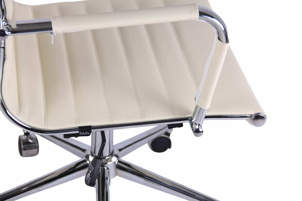 Bureaustoel Bortan Creme,Kunstleer