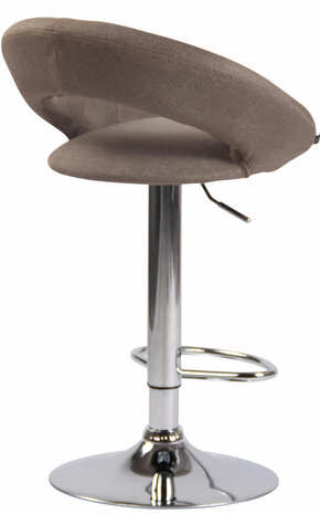Barkruk Alindo stof Taupe,chroom