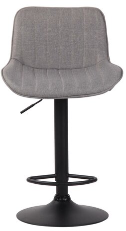 Set van 2 barkrukken Lintine stof grijs,zwart, Grijs
