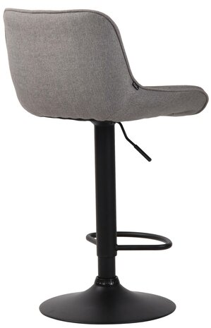 Set van 2 barkrukken Lintine stof grijs,zwart, Grijs