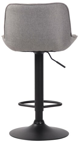 Set van 2 barkrukken Lintine stof grijs,zwart, Grijs